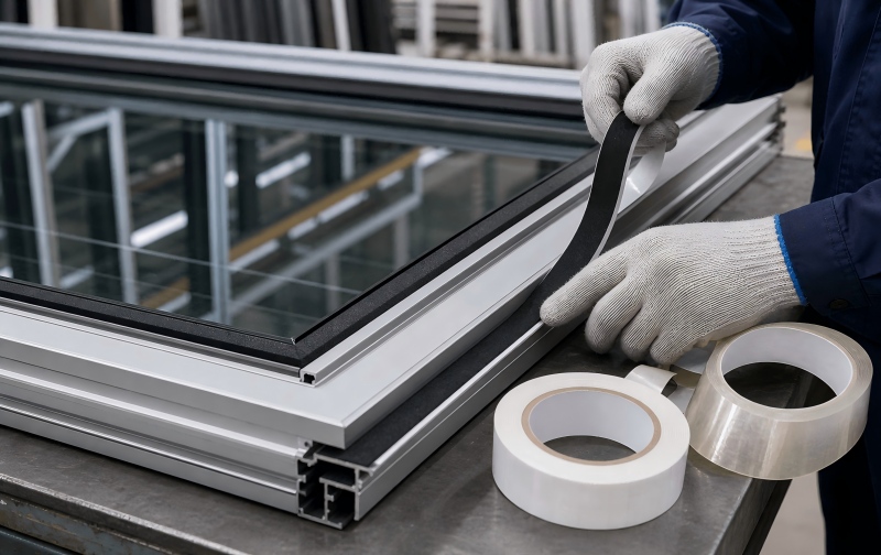 window-frame-sealing-foam-tape-application